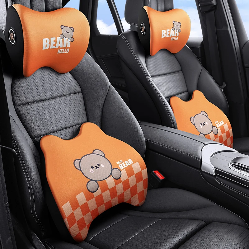 

Memory cotton cartoon car head pillow neck pillow A pair of car pillow car seat back
