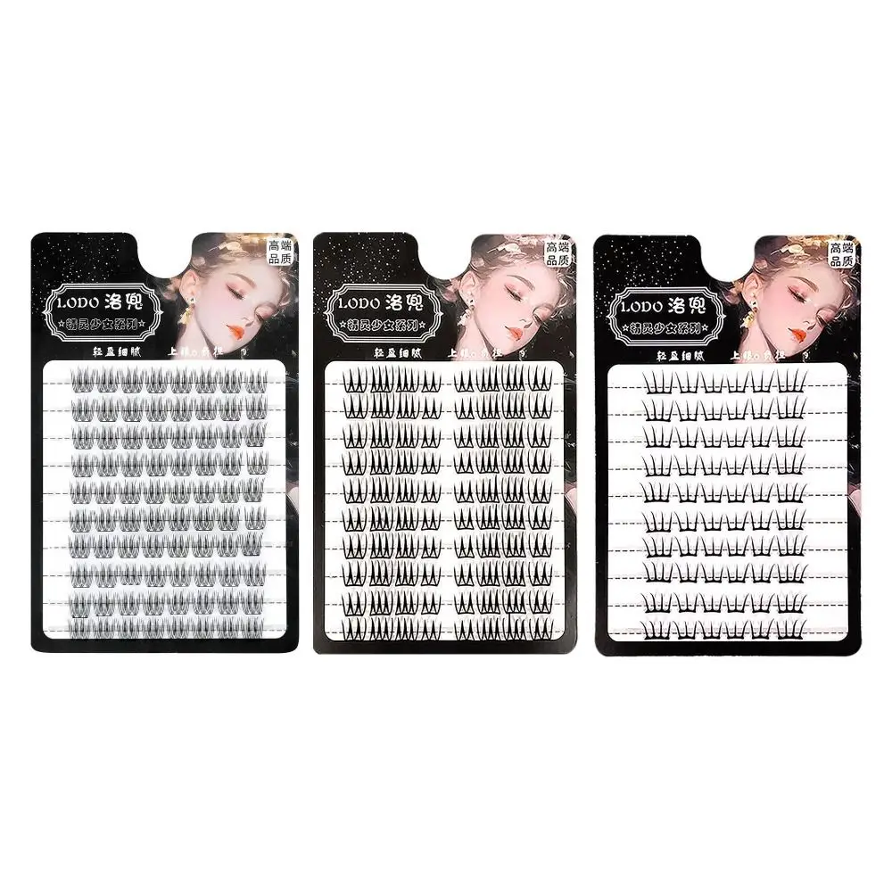 10 Rows Girl Group False Eyelashes Soft Wispy Fluffy Thick Single Cluster False Eyelashes Nature Handmade Eyelash Extensions