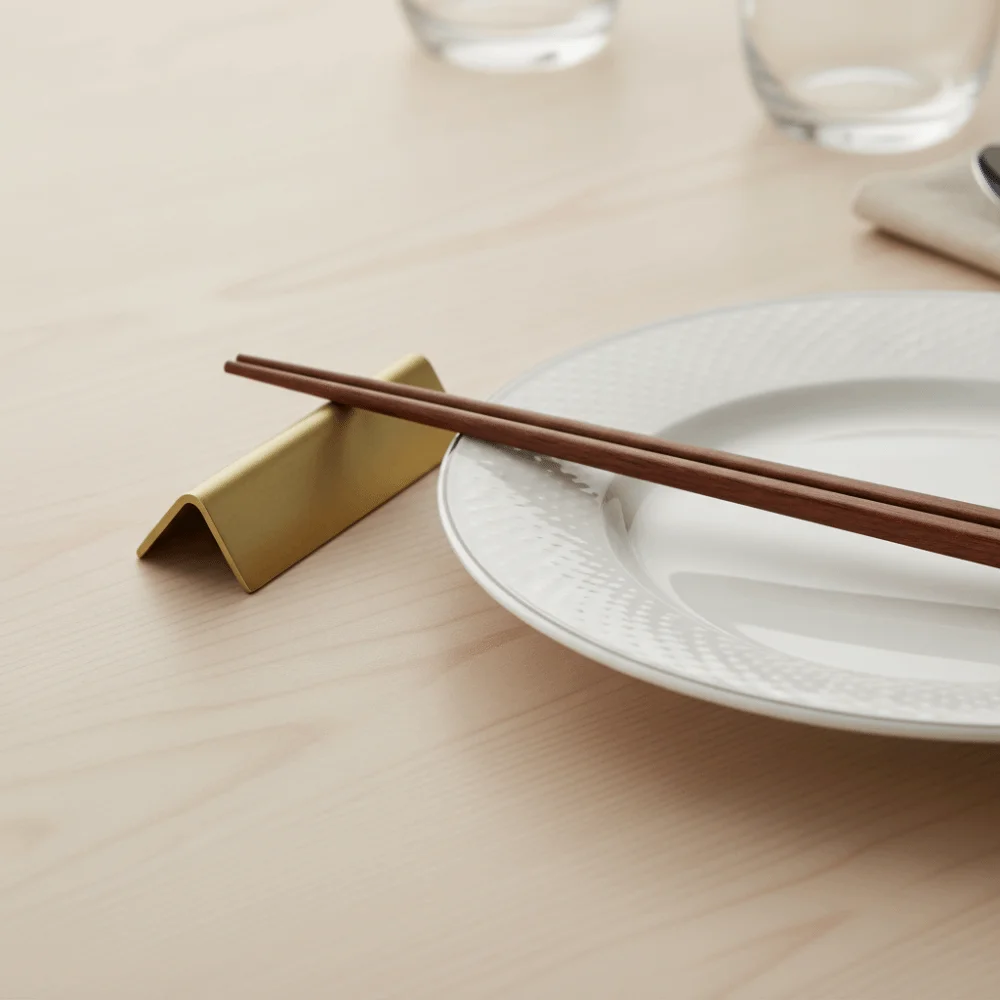 Multi-functional Industrial Style 304 Stainless Steel Chopstick Rest Retro Triangular Spoon Rack Matte Chopstick Holder Hotel