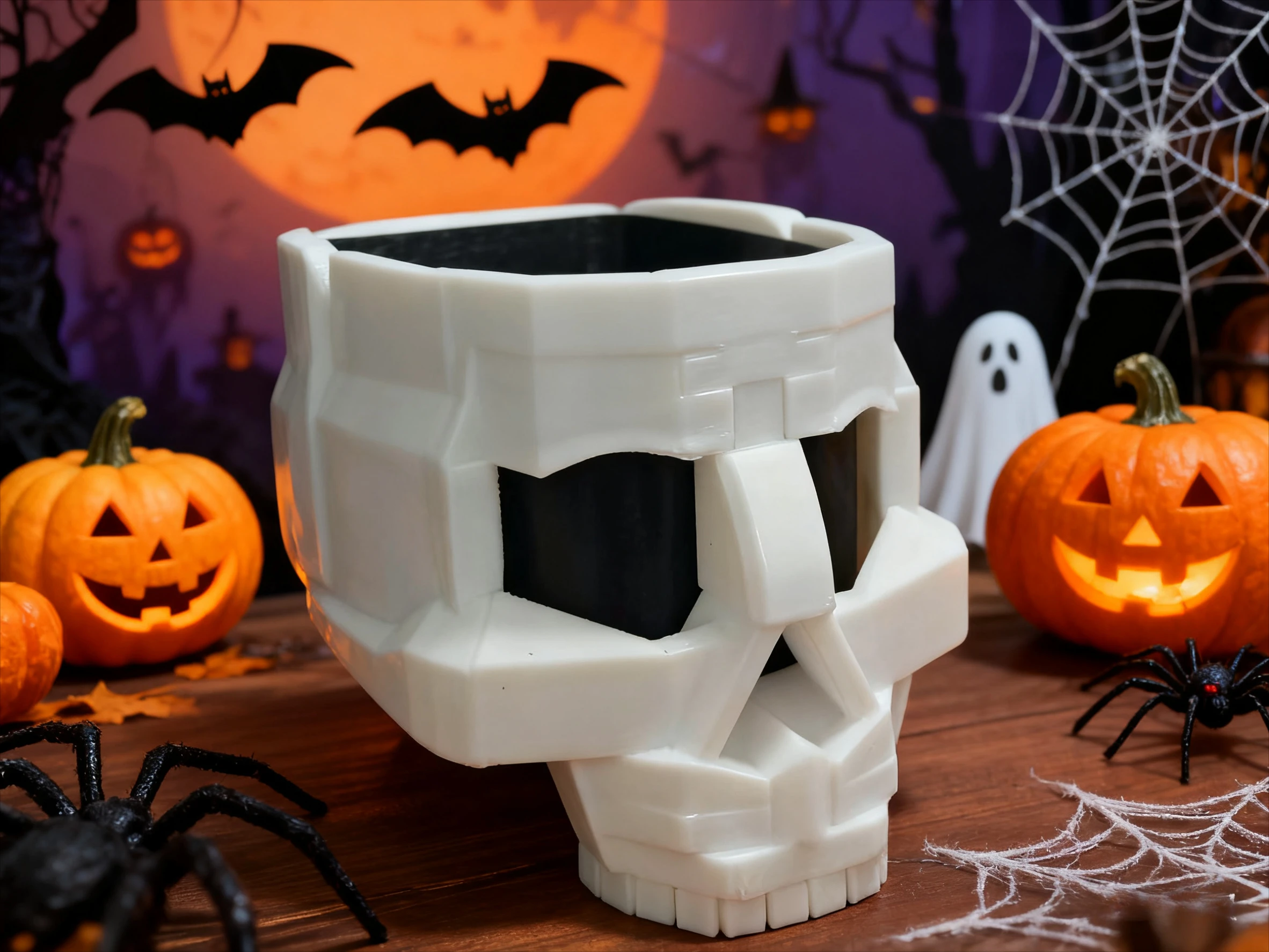 

Skeleton Flowers Plant Pot Blocks Halloween Skull Roses Bouquet Building Set Horror Gothic Home Decor Bricks Toys for Adult Gift