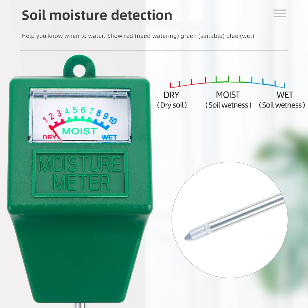 Bodemvochtmeter Enkele Naald Humidometer Sonde Bewateringstest Huis Tuin Meetinstrument Ph Detector Analyze-Instrumenten