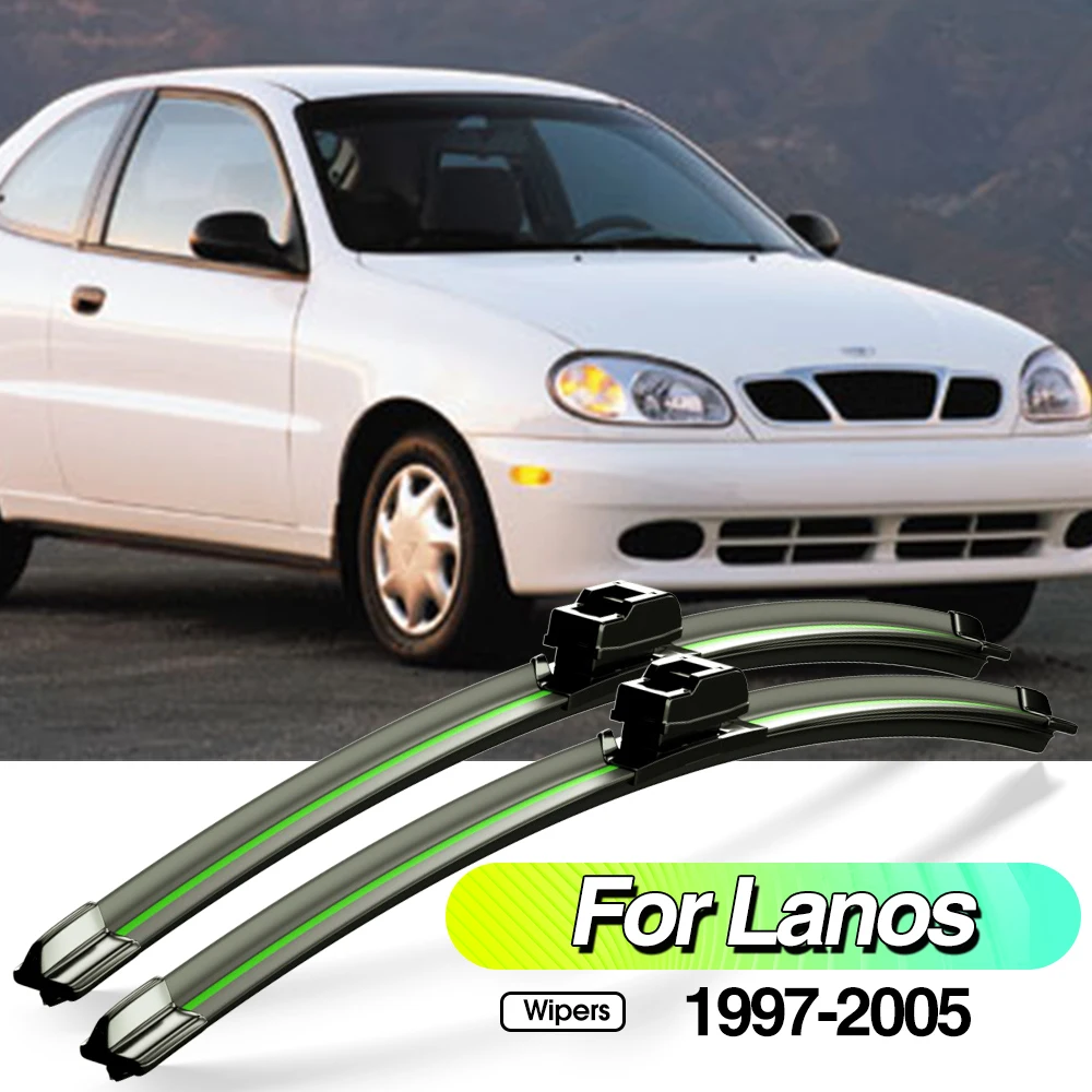 

For Daewoo Lanos 1997-2005 2pcs Front Windshield Wiper Blades Windscreen Window Accessories 1998 1999 2000 2001 2002 2003 2004