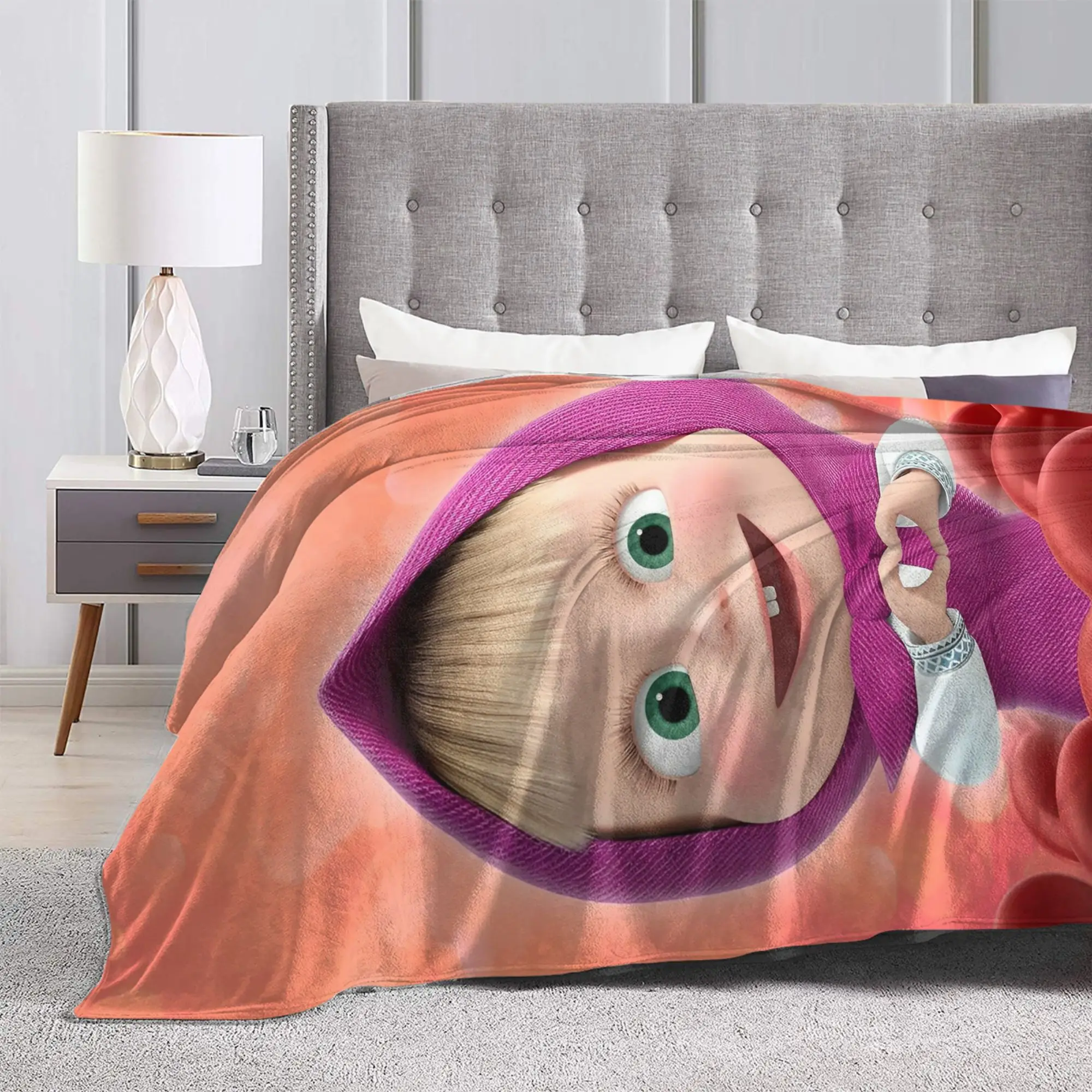 بطانيات ماشايس من الفلانيل مريحة وخفيفة الوزن ورفيعة لمفارش الفراش