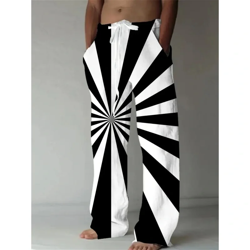 

Мужские повседневные свободные прямые брюки 2025 года с 3D-принтом, авангардный уличный стиль на осень и зиму, производство Comfo