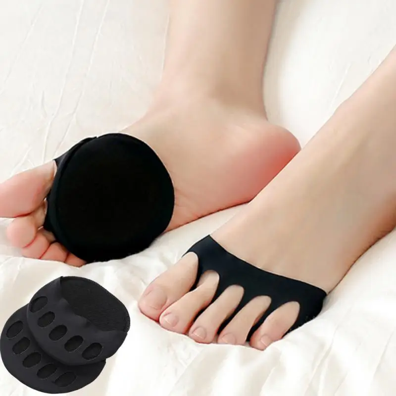 Women Five Toes Forefoot Pads High Heels Half Insoles Comfortable Breathable Shoe Cushion Relief Feet Pain Massaging Toe Pad