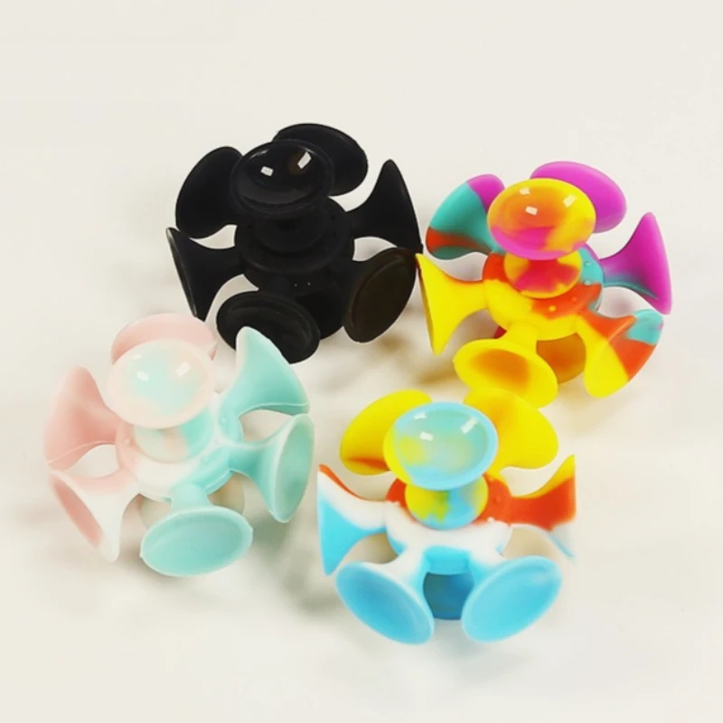 Spinner sensoryczny silikonowy EDC, zabawka antystresowa, obrotówka na palec, gyro dla dzieci, ADHD, dziewczynki