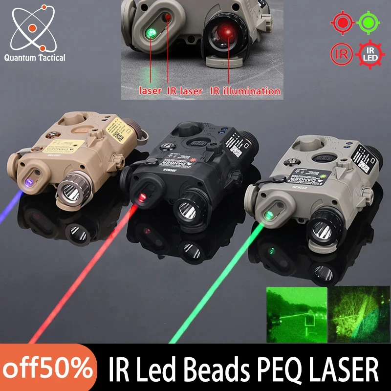 

WADSN Tactical Airsoft PEQ-15 Red Green Dot Laser IR Aiming Sight IR illuminator LED Light UHP PEQ Hunting Weapon Light PEQ15