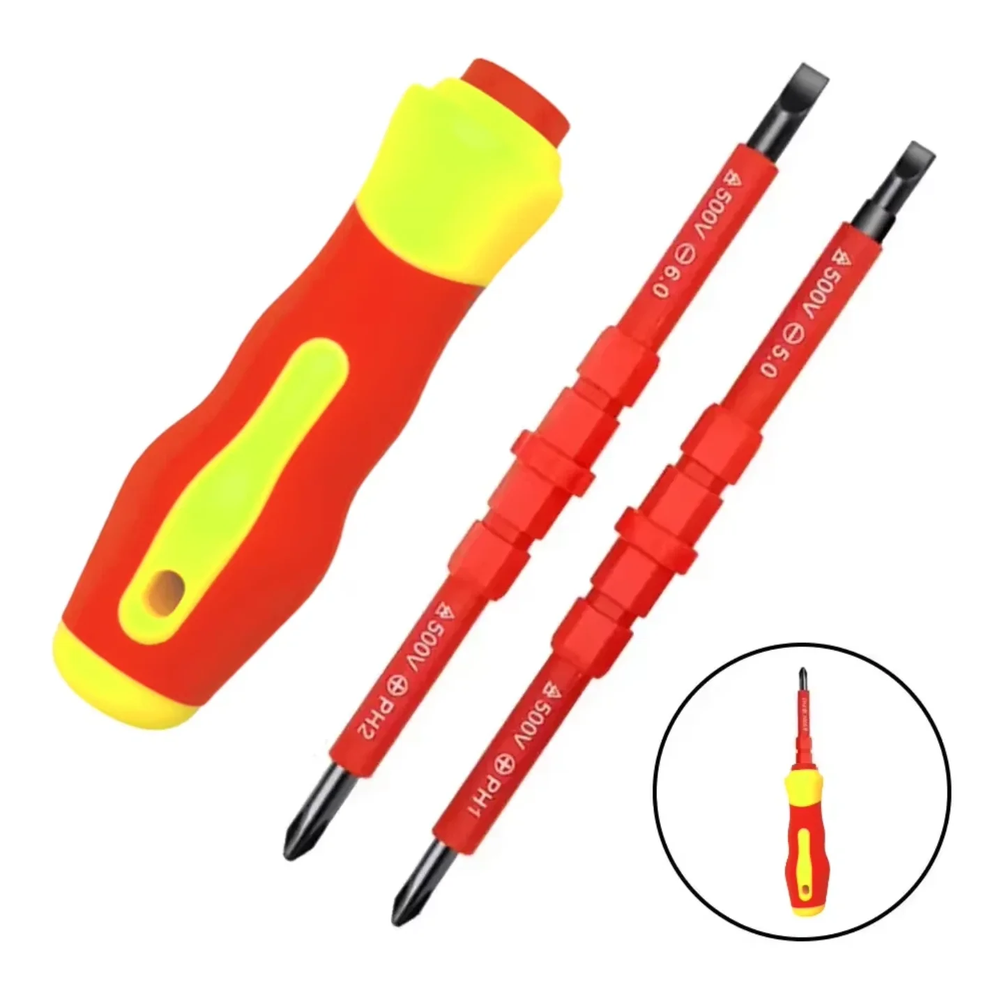 3 in 1 1000V Insulated Screwdriver Set PH1 PH2 Slotted Cross
