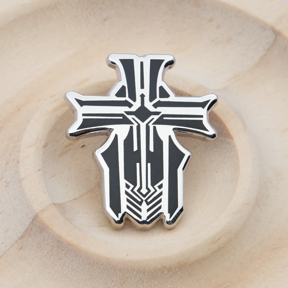 Azur Lane Brooch Game Faction Logo Badge Anime Game Periphery Enamel Pin Creative Cartoon Black White Collar Ornament Fans Gift