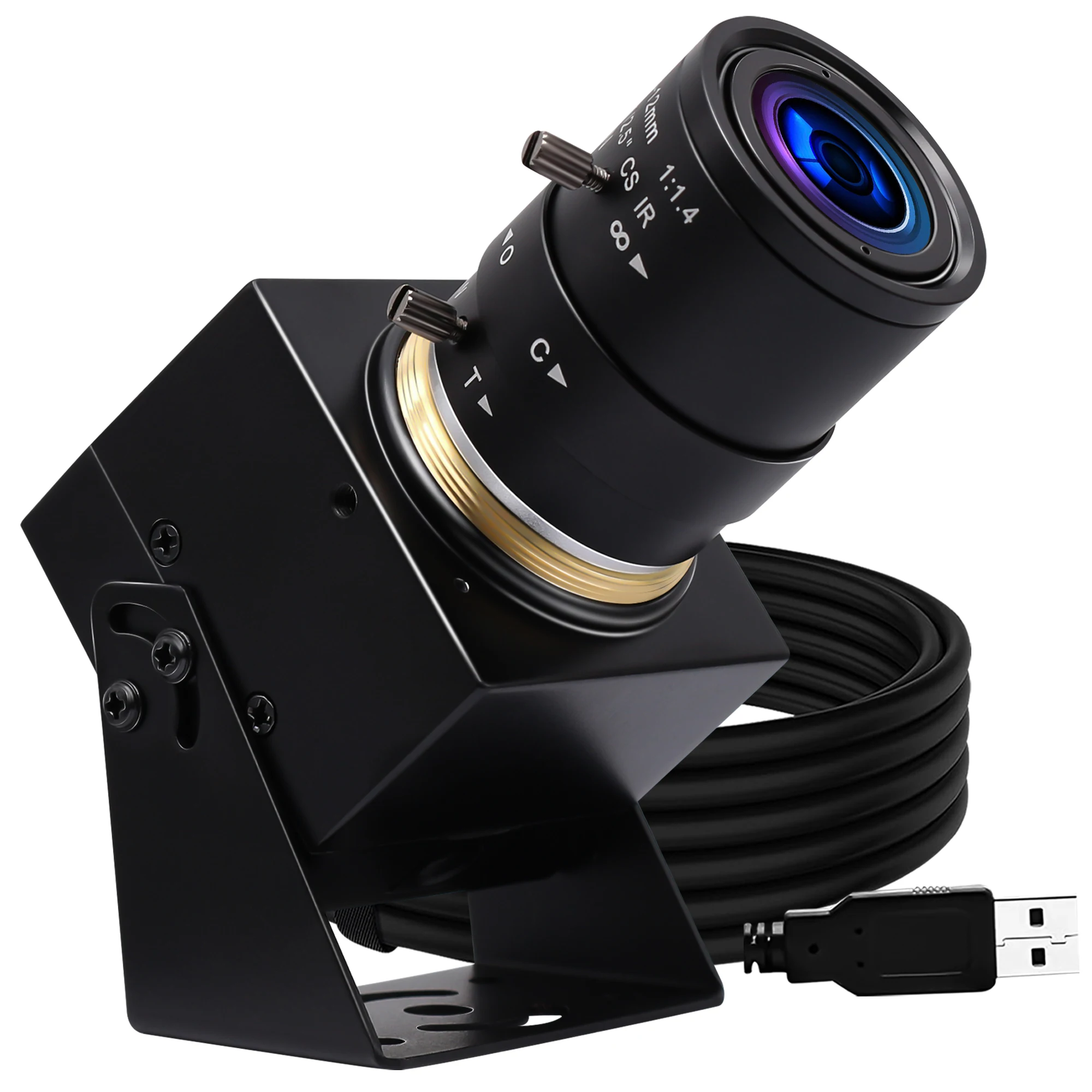 ELP High Frame Rate 1080P 90fps Global Shutter Varifocal USB with Camera Industrial Video Close-up Camera for Vehicle ANPR