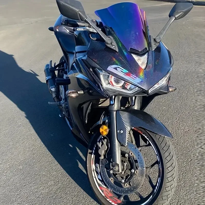 عالي اللمعان 9D ليزر قوس قزح ألياف الكربون فيلم التفاف لاصق الفينيل لملصق السيارات دراجة نارية اكسسوارات ملصقات ضبط السيارات