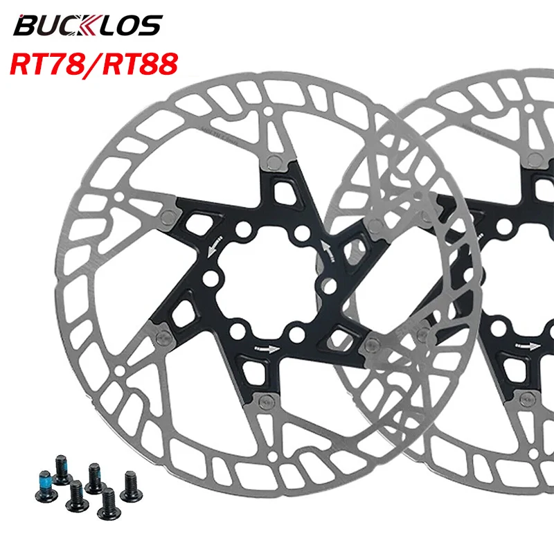 BUCKLOS MTB Bike Disc Brake Rotor Heat Dissipation Floating 160mm Disc Rotors Mountain Bicycle Hydraulic Brake Rotor 6 Bolts