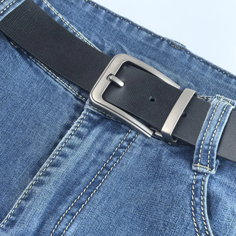 Pasek męski Paski dla mężczyzn 105-125cm Wysokiej jakości skórzany luksusowy pasek męski Nowa moda Klasyczny Vintage Klamra na bolec Pasek biznesowy