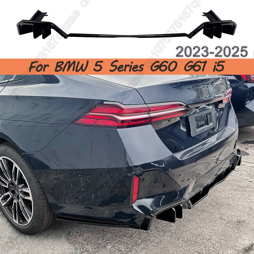 

For BMW 5 Series G60 Sedan G61 Touring i5 M-Sport 2023-2025 Rear Spoiler Lip Bumper Diffuser Splitter Body Guard Kit Tuning ABS