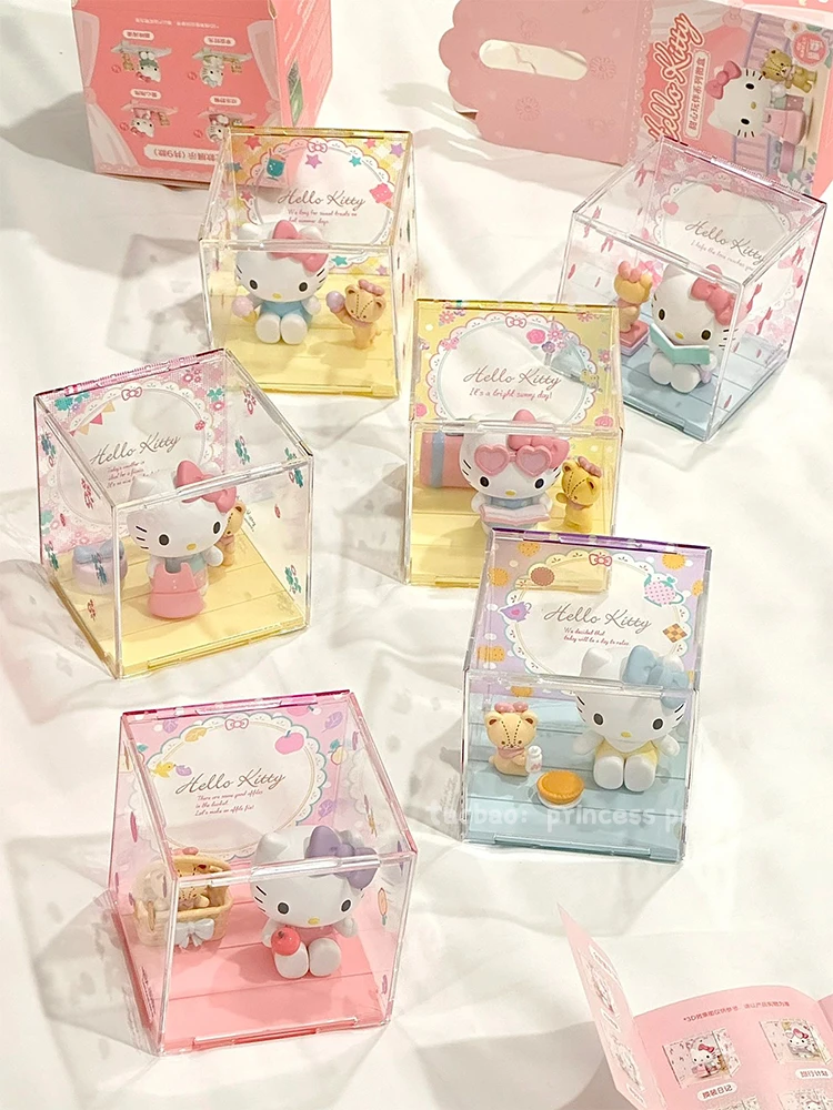 Sanrio Hello Kitty Blind Box Sweetheart Playmate Series Mystery Box, regalo para niños, decoración de personajes Hipster, productos genuinos