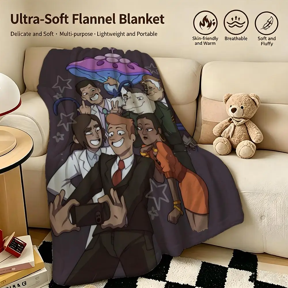 drama I-Inside Job-b Throw Warm Soft Flannel Blanket, Multi-use for Sofa Bed Camping Travel Nap