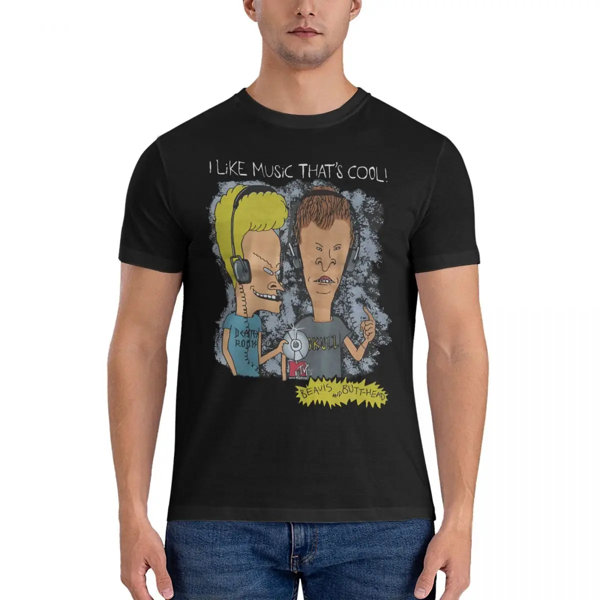 Comedy Men T Shirt Beavis And Butt-Head Casual Tees Short Sleeve Round Neck T-Shirt Cotton Summer Tops