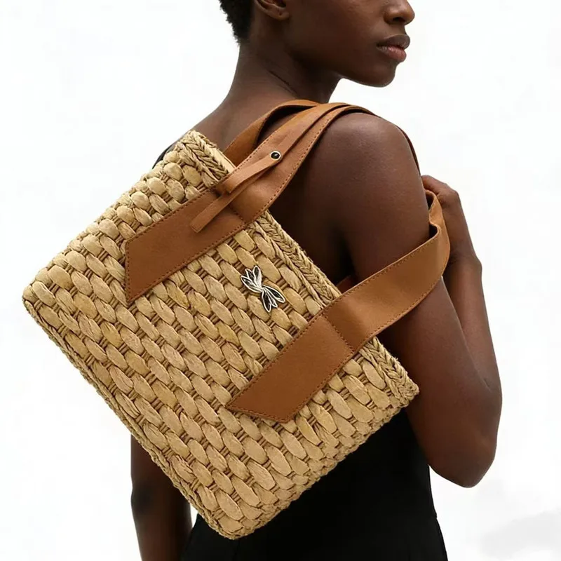 

New fashion Summer Shoulder Bag Grass Woven Crossbody Basg for Women Bohemian Beach Simple Designer Purses and Handbags