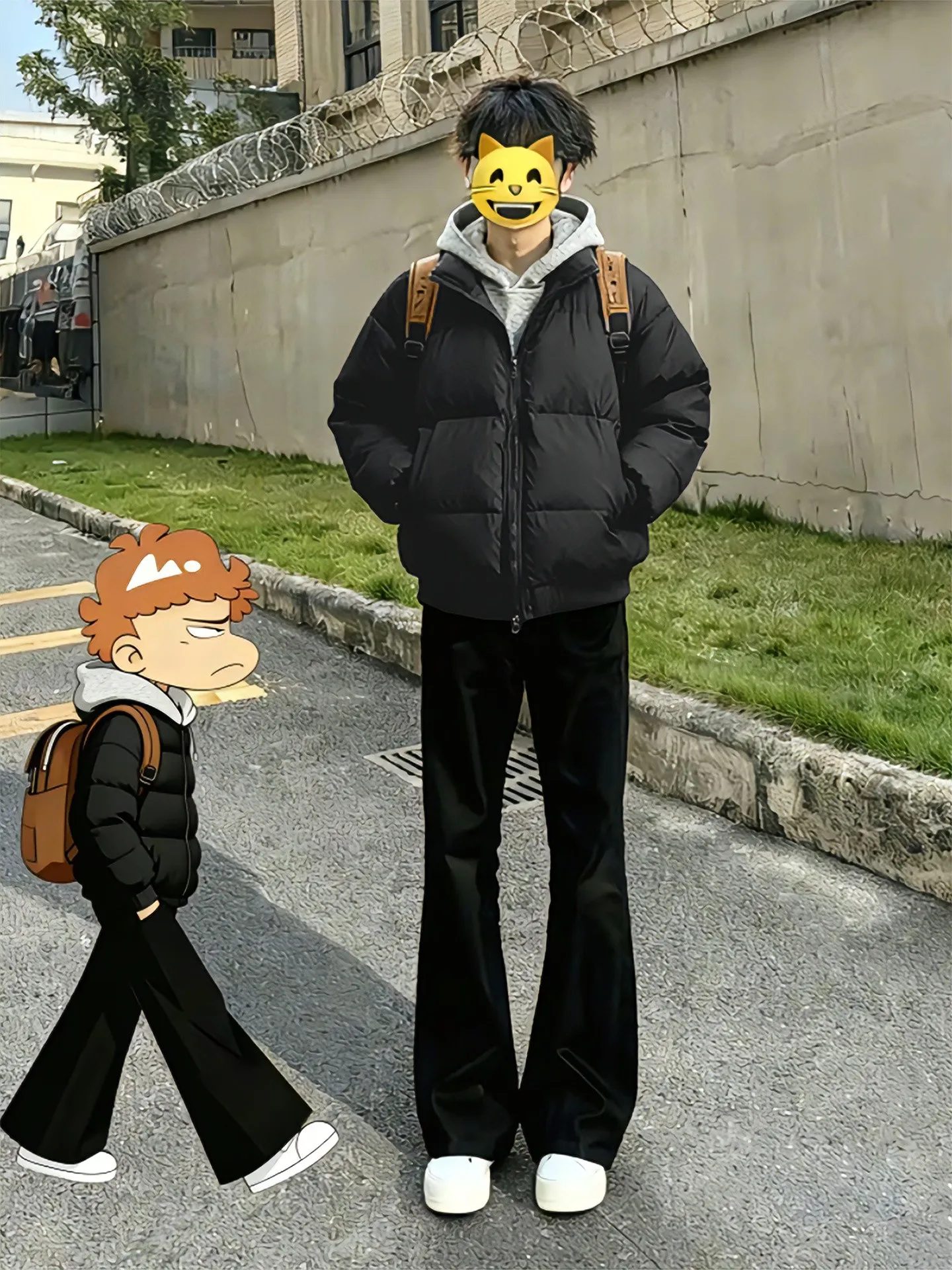 

Cleanfit Bla Stand Collar down Cotton Jaet Men Winter Thi Warm Youth ort Sle Cotton Clothes Zipper Closure Loose Fit