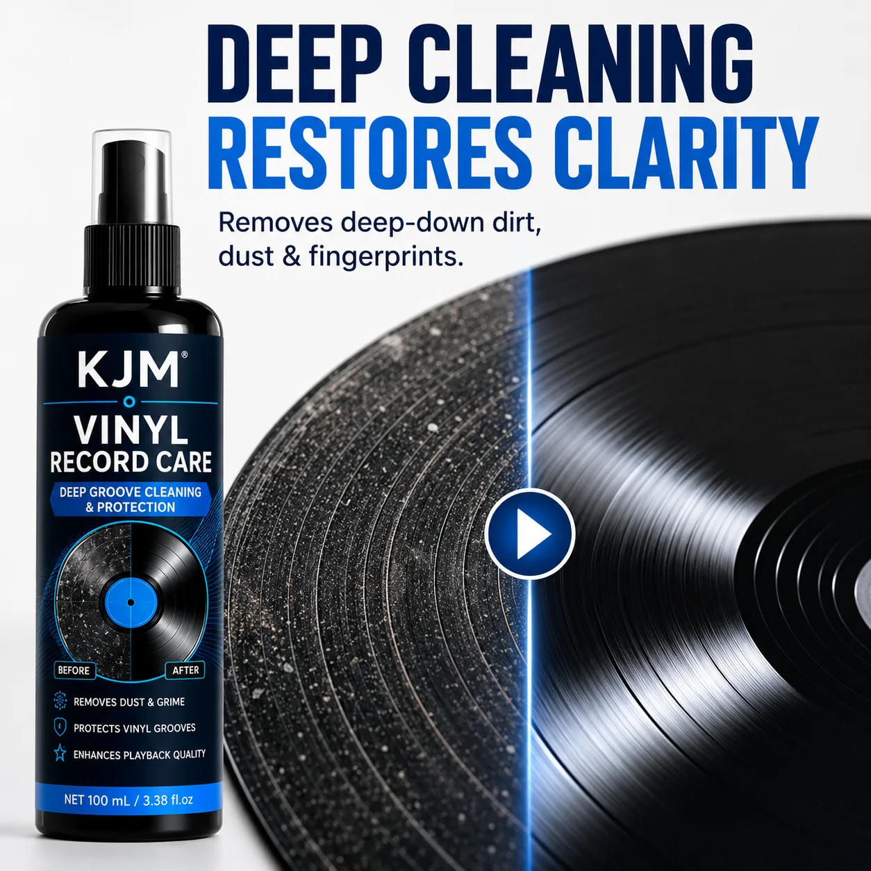 Multi-Scene Anti-Static Care Cleaning Spray For Vinyl Record Dust Fingerprint Removal & Auto Interior Small Slit Dust Wiping