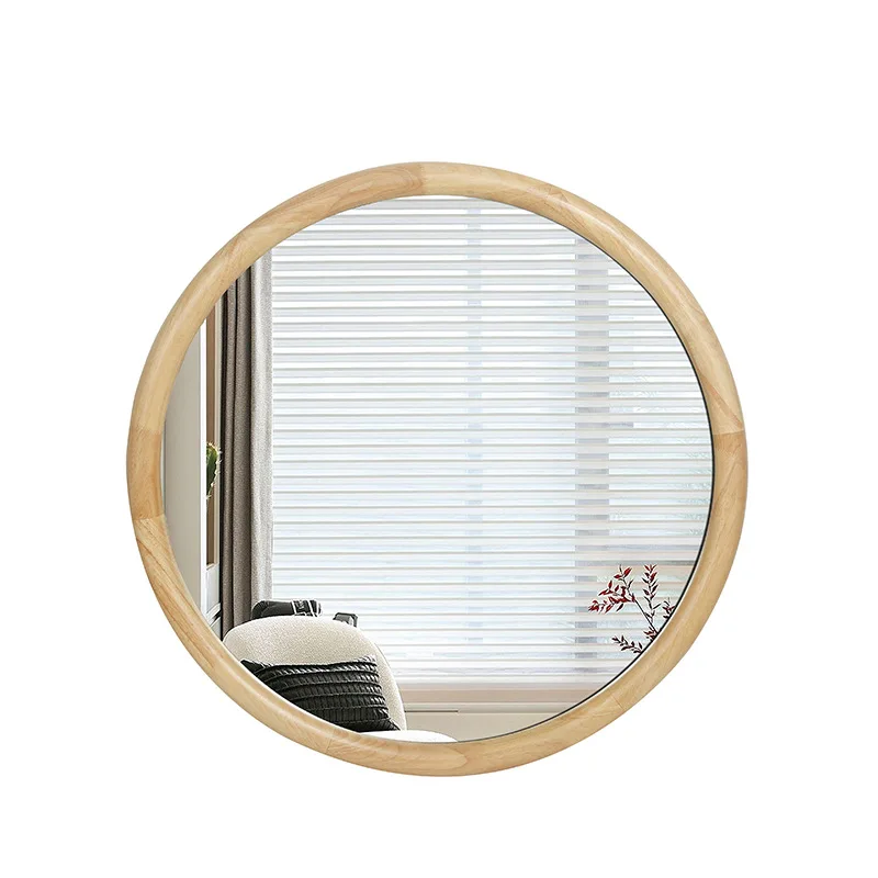Solid wood mirror vanity mirror bathroom hanging bathroom vanity mirror