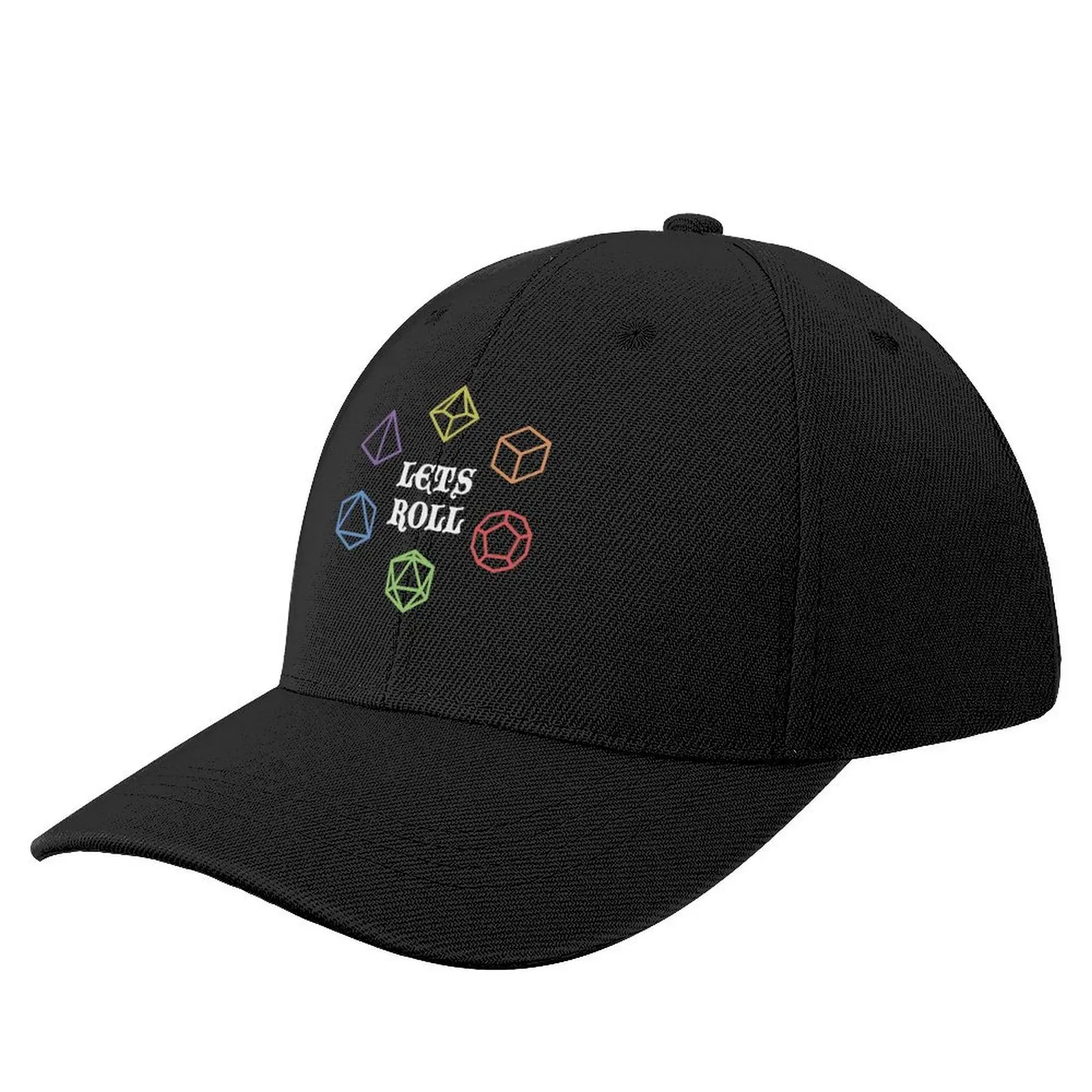 Lets Roll Dungeons and Dragons Dice Baseball Cap Bobble Hat Brand Man cap Caps Women Men's