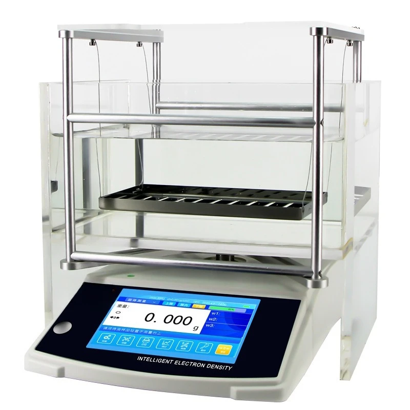 

Large range solid densitometer Large size weighing densitometer, foaming material density tester