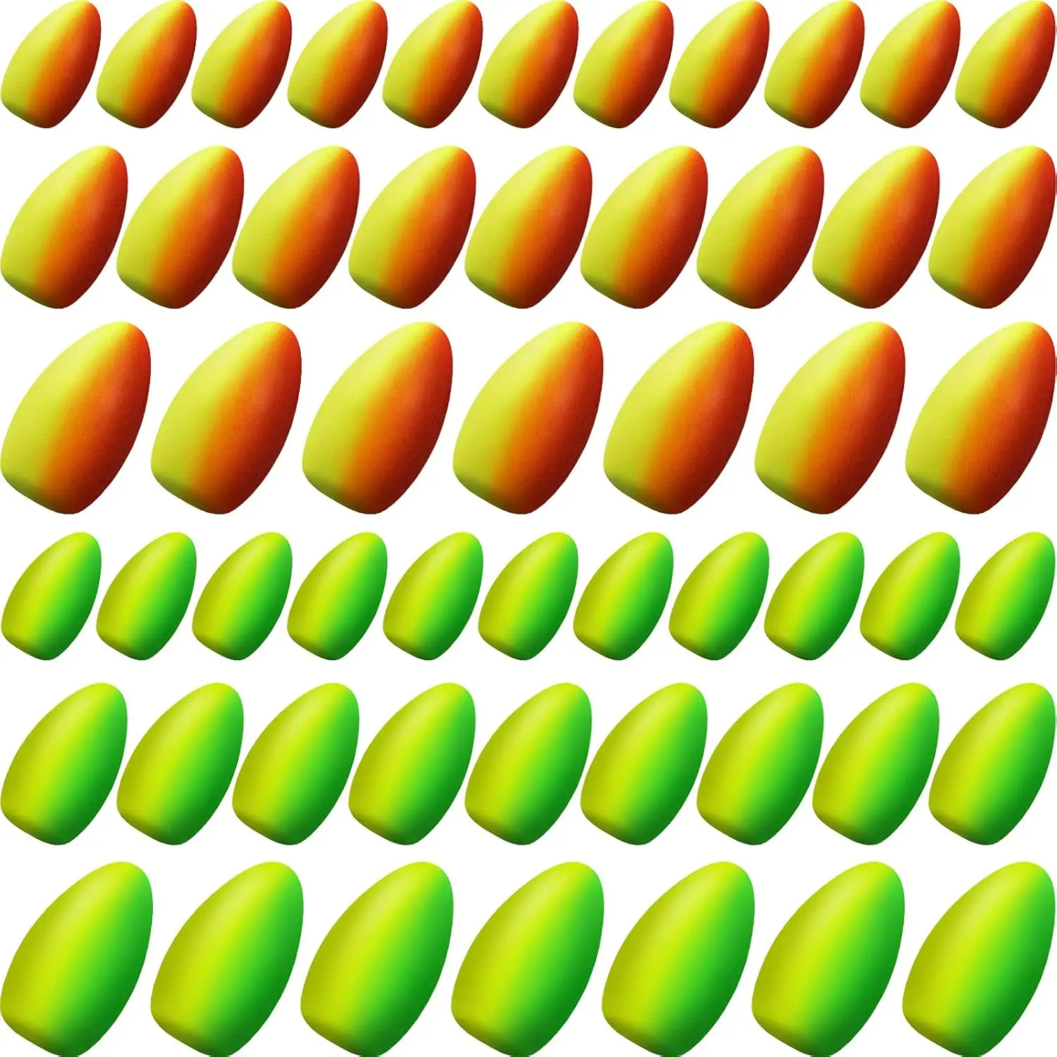 

60Pcs Foam Bullet Fishing Floats, 3 Sizes Oval Strike Indicators for Trout Catfish Walleye
