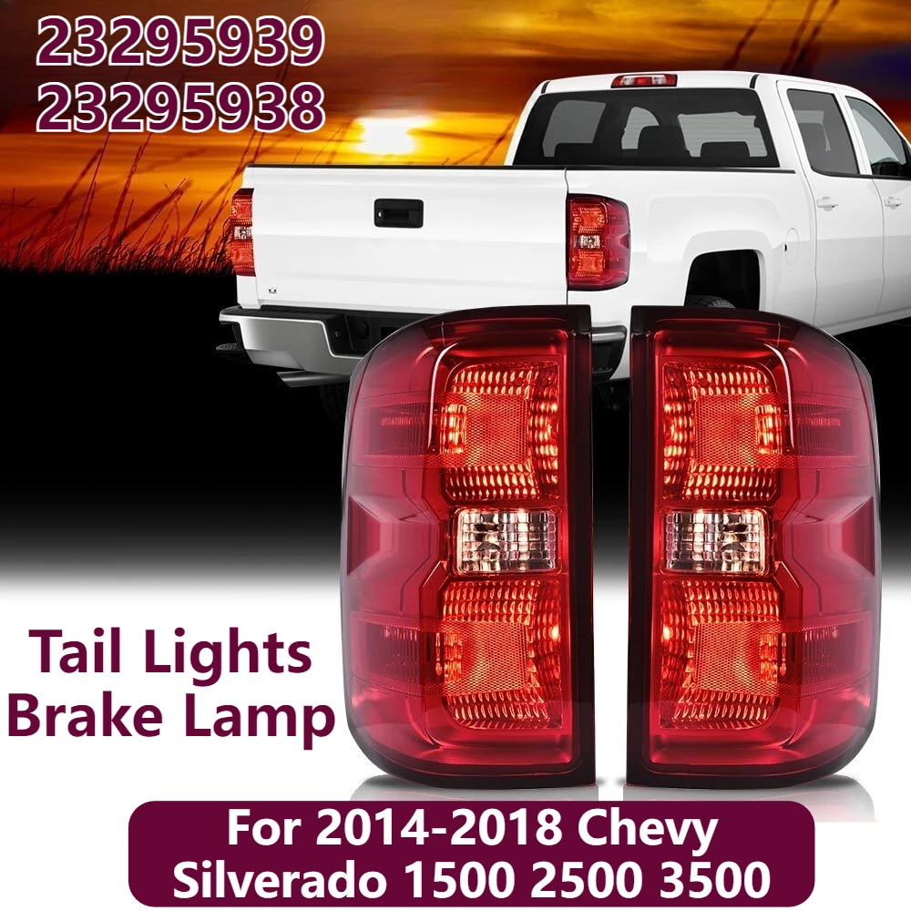 

Fit For 2014-2018 Chevy Silverado 1500 2500 3500 Brake Lamps w/bulbs W/ Wiring 23295939 84288723 23295938