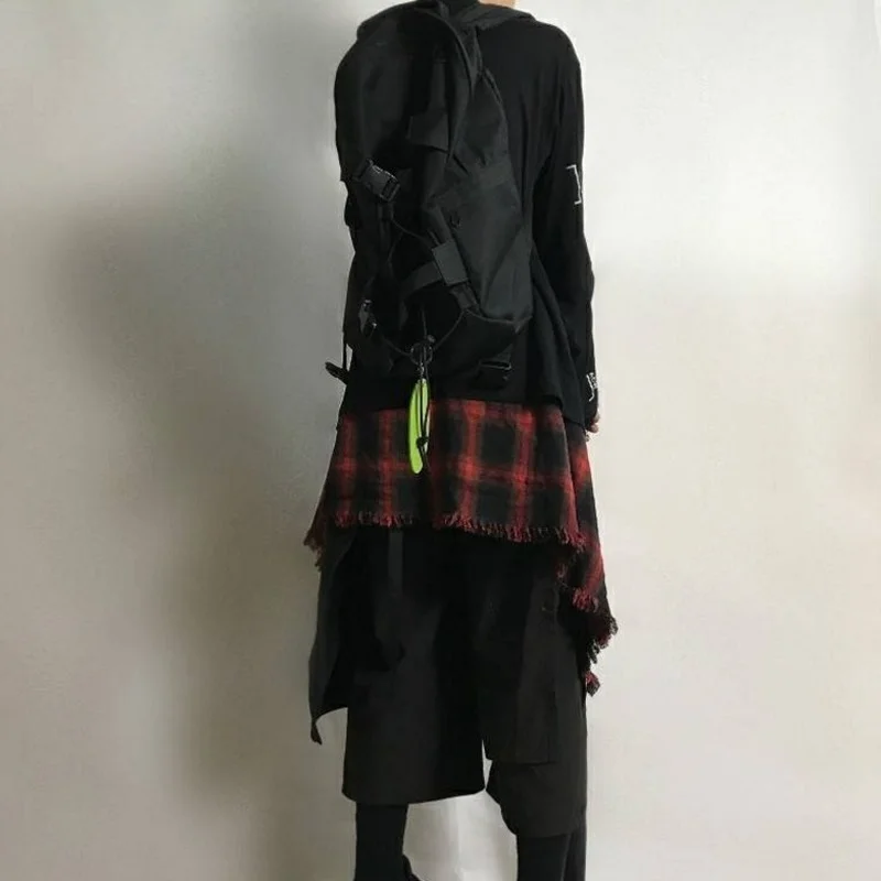 Skirts Women Irregular All-match Hipster Couples Casual Hip Hop High Street Plaid Designer Ulzzang Fashionable Teenagers Chic