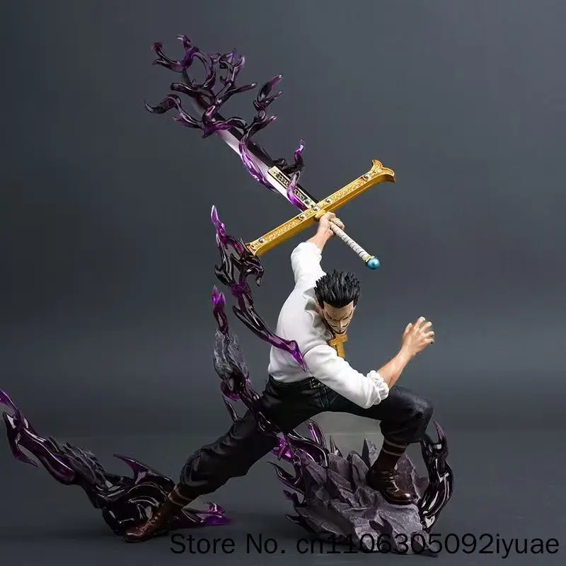 35cm 13.7 Inch Anime Mihawk Action Figures Pvc Statue Desktop Ornamen Collection Statue Model Decoration Room Desk Toys Gifts view 2
