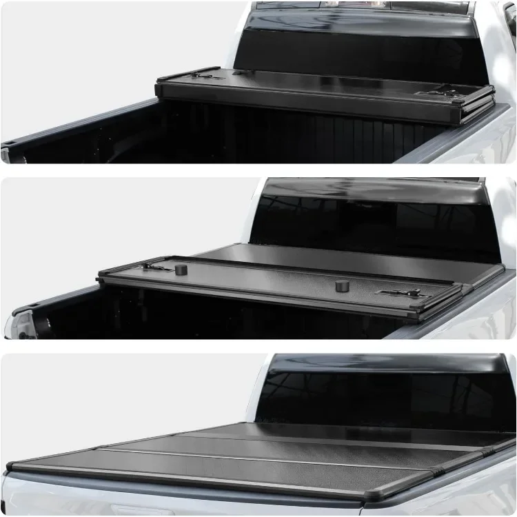 home.Hard Shell Folding Truck Bed Tonneau Cover|Fits 2015-2024 Ford F150 5'5