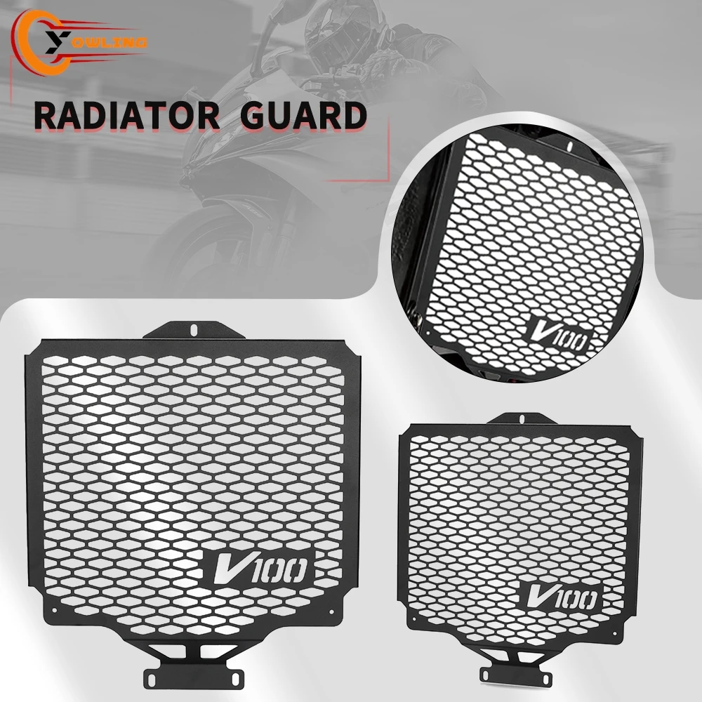 

Мотоцикл 2026 для Moto Guzzi V100 Mandello V100S 2022-2026 2025 2024 2023, защита радиатора, крышка радиатора, защитные детали для решетки