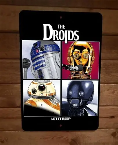 The Droids Let it Beep Parody 8x12 Metal Wall Sign