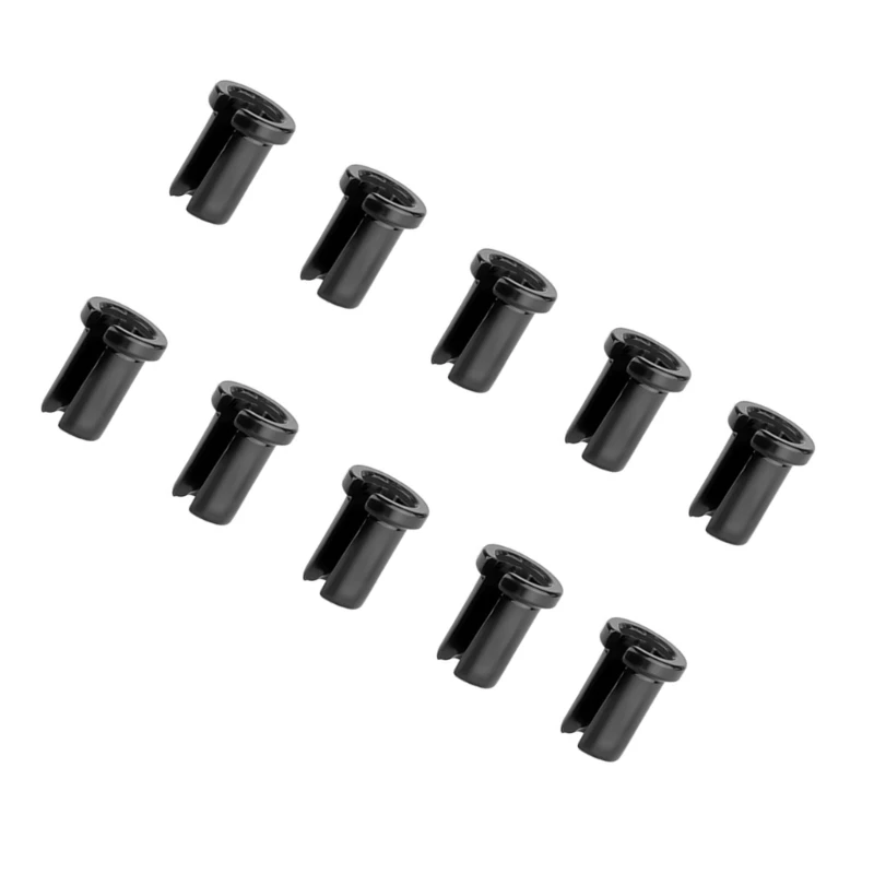 Bike Frame Cable Guide Insert Set, 10 Black Alloy Guides for Brake Gear Cables