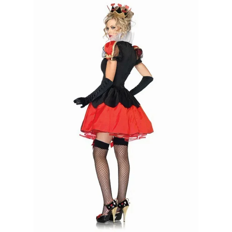 Vestido de Cosplay de Halloween para mujer, disfraz de Reina melocotón con corazón rojo, disfraz de Alice para club nocturno, disfraz de fiesta para mujer M17