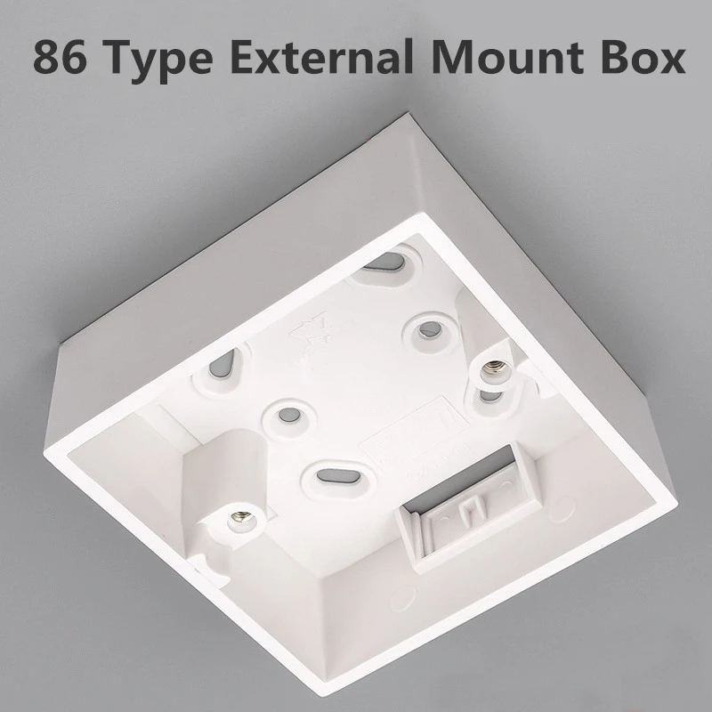 86 Type Switch Socket Box On-Wall Mount External Mounting Case 86mm 172mm Single/Double Wall Surface Junction Box Accessories