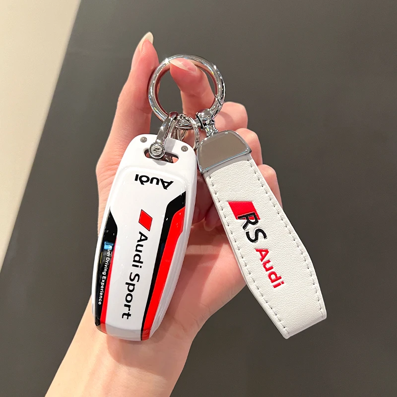 Soft ASB Car Smart Key Case Cover For Audi A6 A7 A8 E-tron Q5 Q8 C8 D5 Auto Styling Protection Shell Holder Accessories - view 3