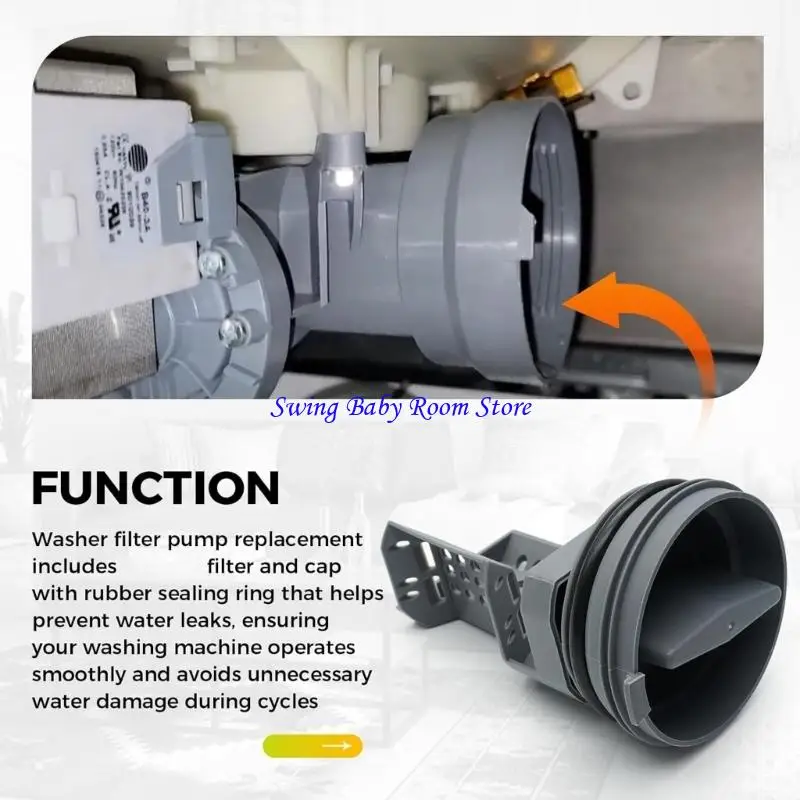 K1AD Strong Plastic Washing Machine Water Component Replacement Part Suitable for Numerous Models of Laundry Machines