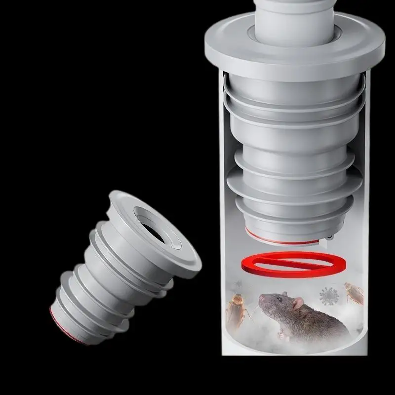 Anti-Odor Seal Ring for Sewer; Leak-Proof Kitchen Sink Drain Plug; Suitable for Laundry Machine Floor Drain Connector 1PC