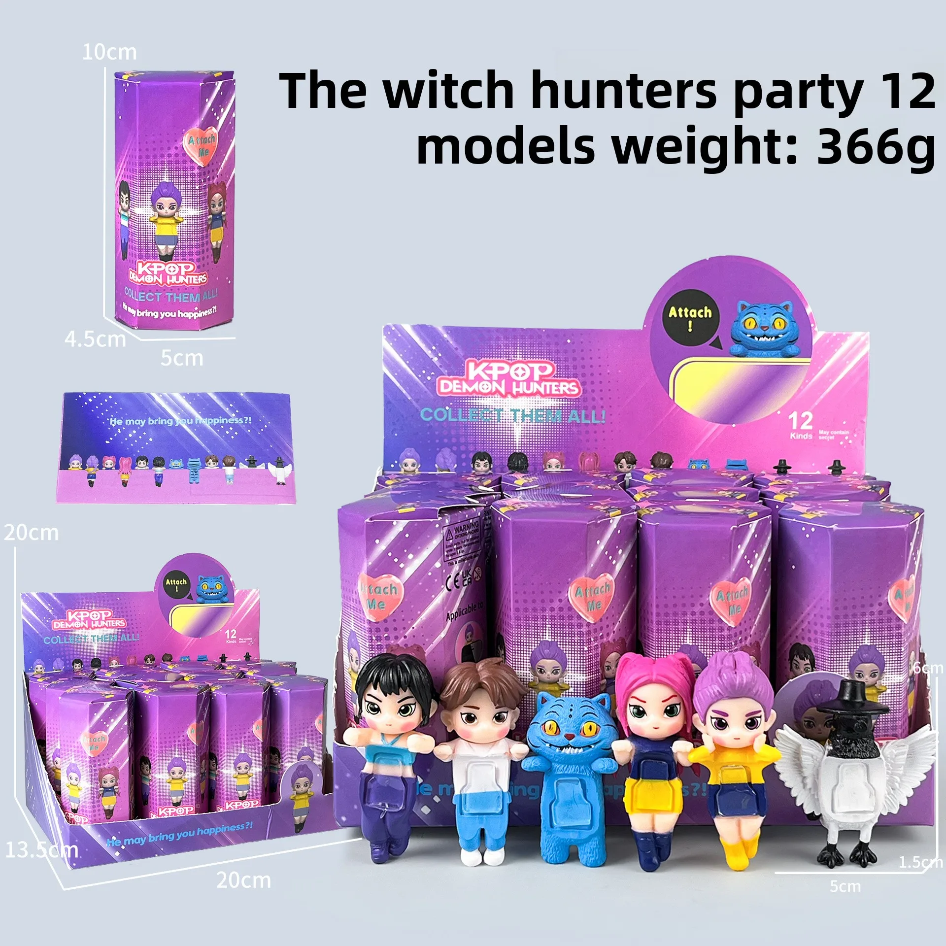데몬 헌터즈 애니메이션 피규어 미니 장난감 신상 케이팝 귀여운 PVC 미스터리 박스 수집용 모델 장식 선물 트렌디 블라인드 박스