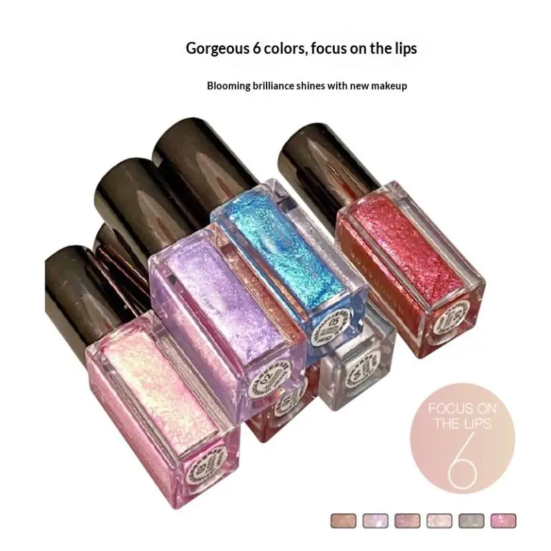 1Pc 7 Colors Chameleon Lip Gloss Glitter Shimmer Liquid Lipstick Moisturizing Translucent Plumping Lip Glaze Cosmetic