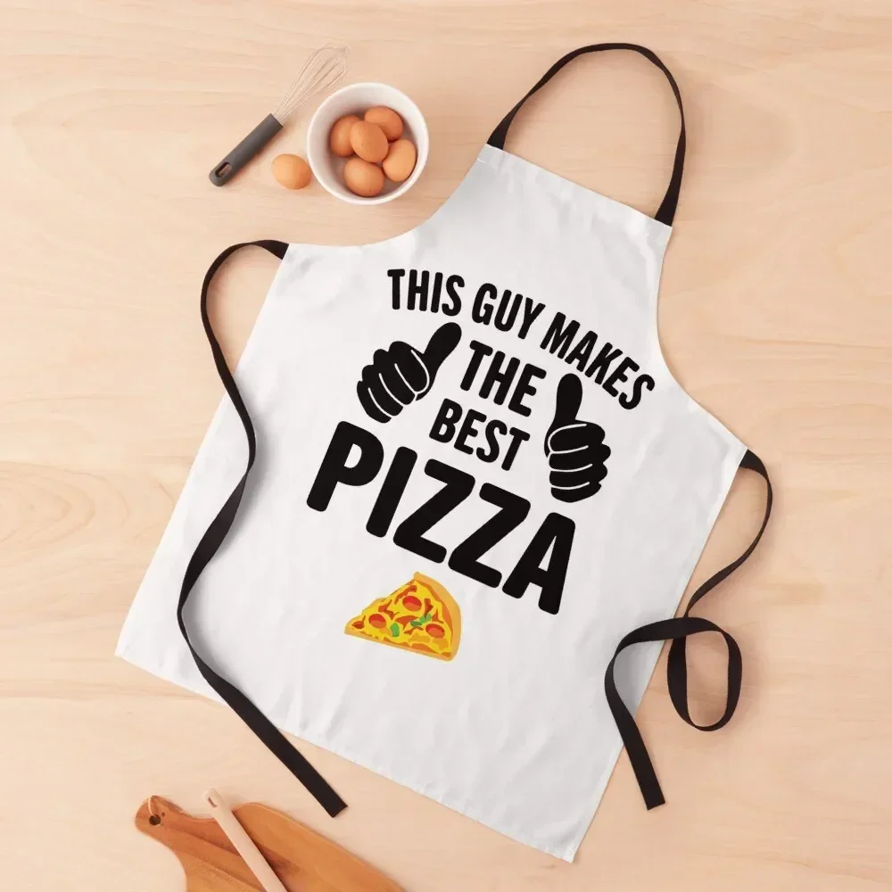 

This Guy Makes The Best Pizza Pizza Day Apron man chef uniform Household Items Bib For Kitchen Apron