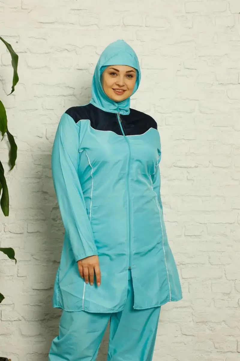 Fashion line full hijab plus size swimwear 32024