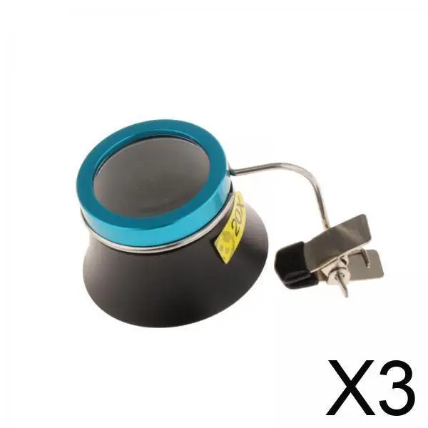 

3xWatch Repair Magnifier with Clip Small Loupe Glasses for Precision Machining 20X