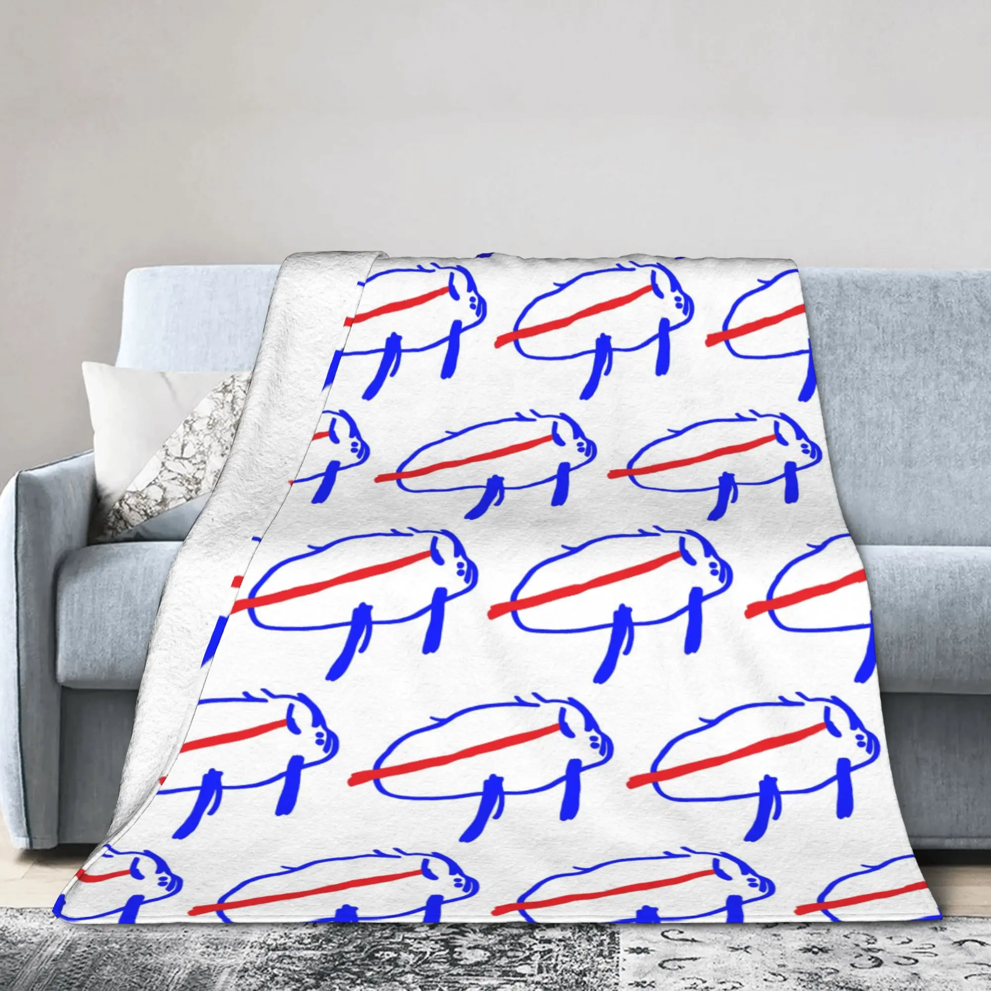 Josh Allen Drawing Blankets Fleece Decoration  Portable Ultra-Soft Throw Blankets for Home Bedroom Bedspread