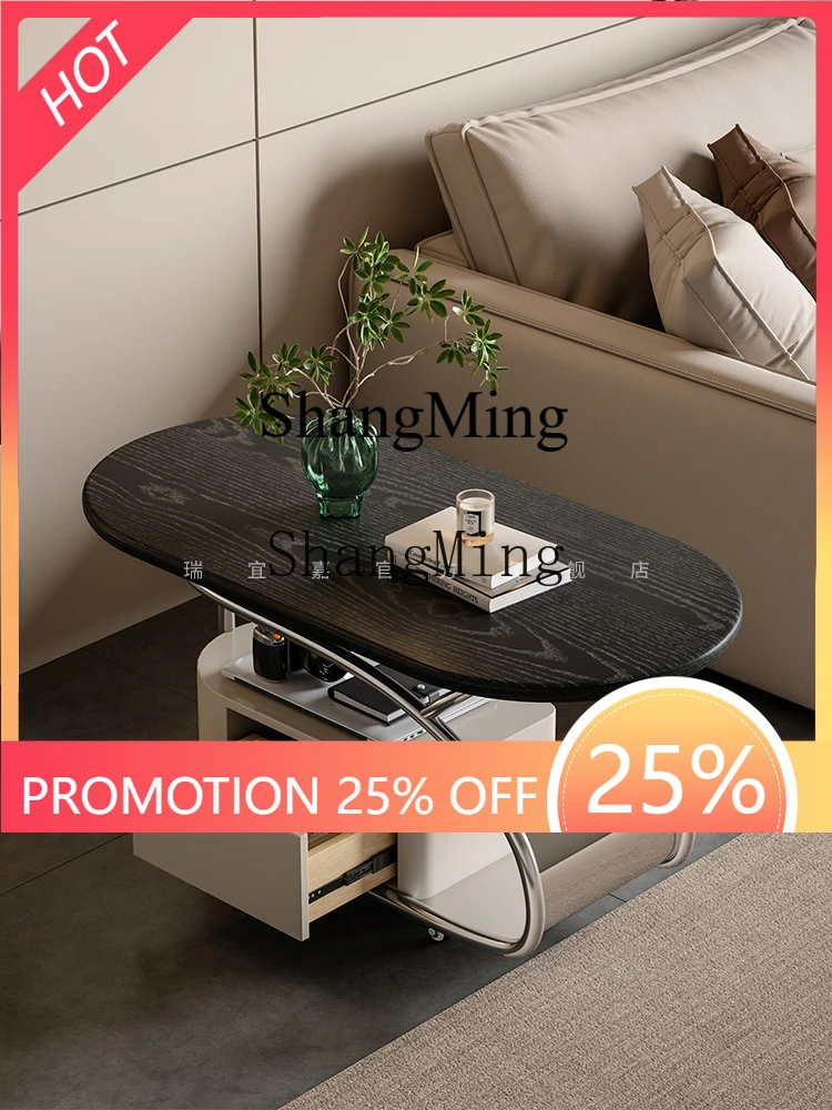 

ZYY removable side few light luxury living room small apartment new sofa side trolley coffee table small table