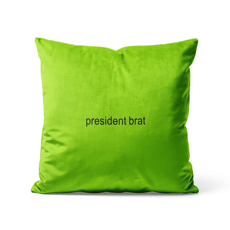 Gaslight Gatekeep Girlboss President Brat Kamala is Brat Meme Harris Throw Pillow Covers Cushion Cases Pillowcases 45cm x 45cm