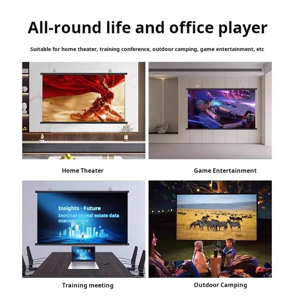 DAHUI HY300 Dedizierte 4K-Filmprojektor-Leinwand, 84-Zoll-HD, faltbar, Spleißen, Anti-Licht-Projektions-Projektor-Leinwand als Geschenk