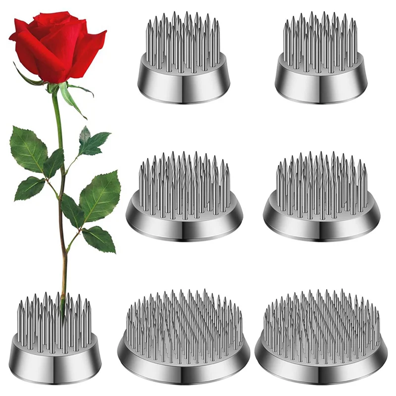 

【Top Picks】12 Pcs 3 Size Stainless Floral Frogs Kenzan Flower Holder Round Flower Arrangers Silvery Kenzan (0.9In, 1.34In, 2.36I